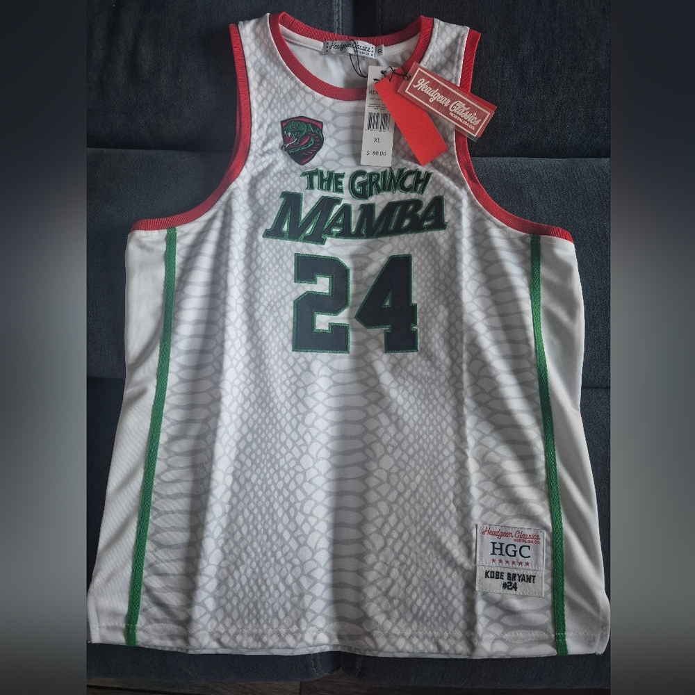 Kobe Bryant "The Grinch" Mamba Youth Jersey (White)